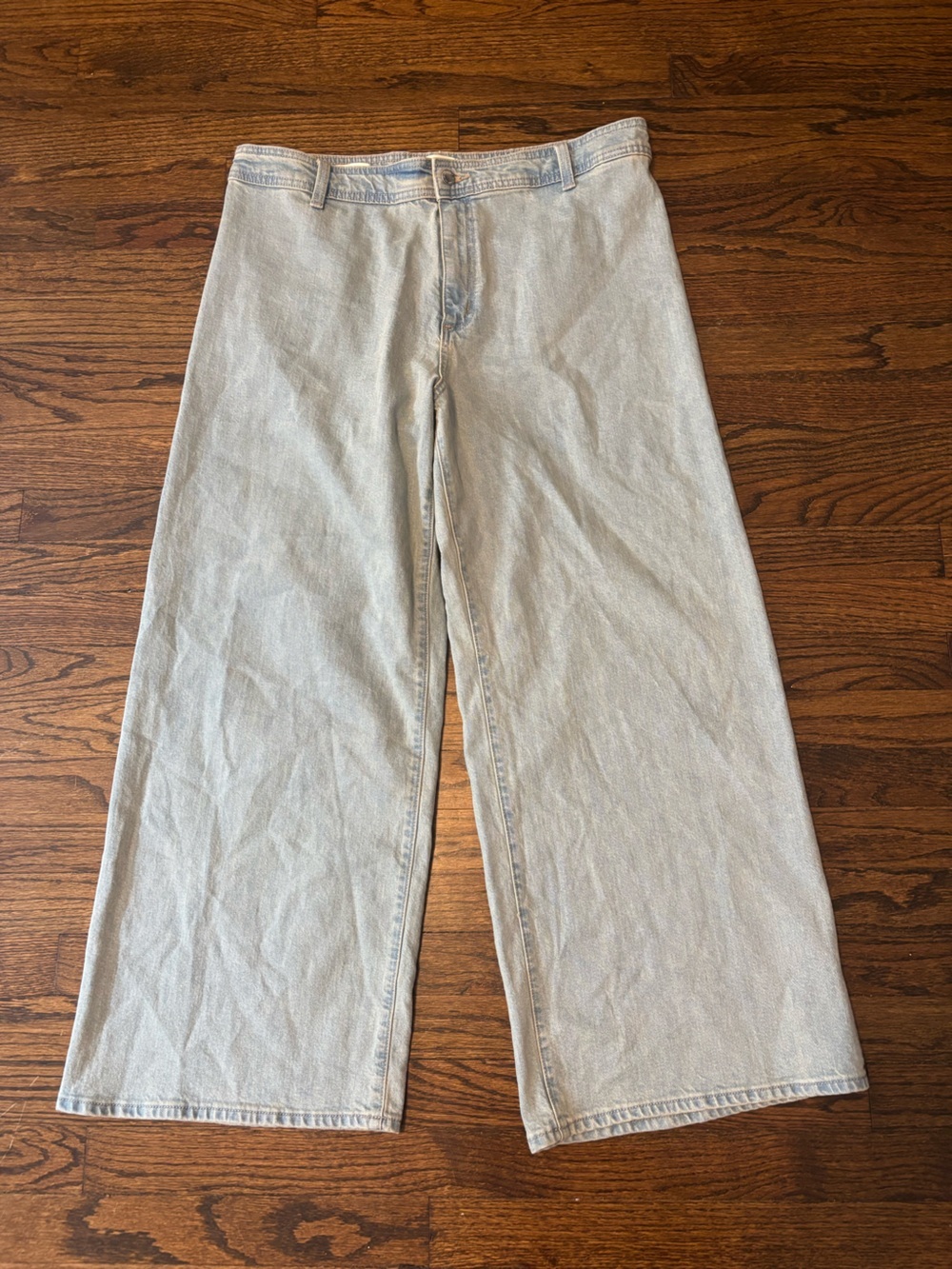 Universal Thread Light Wash Sailor Wide Leg Plus Size Cotton Jeans Size 16